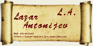 Lazar Antonijev vizit kartica